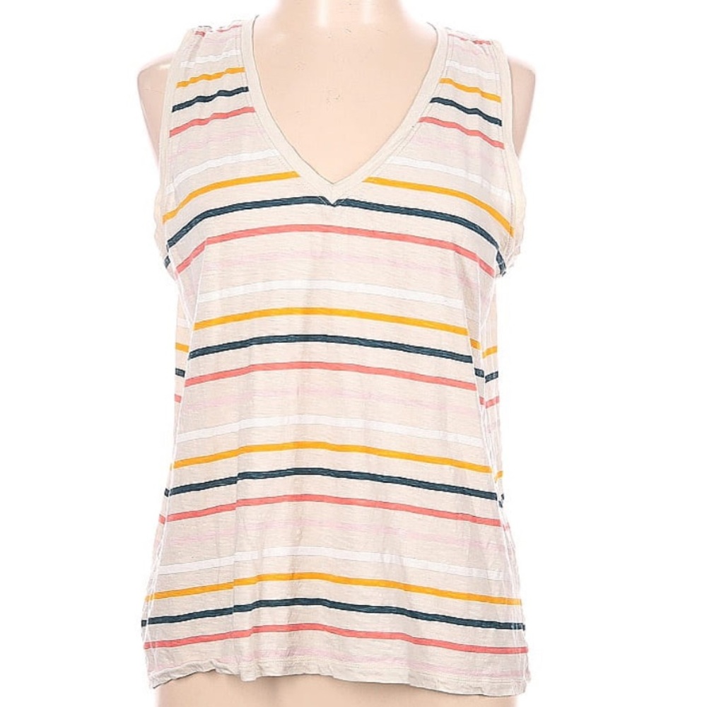 Ann Taylor Loft Sleeveless Striped Shirt
